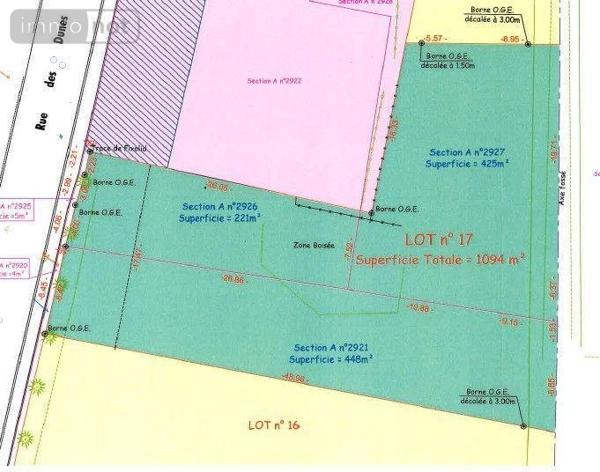 Terrain à Batir à vendre à Gravelines dans le Nord (59820), ref : F5727   
LES HUTTES