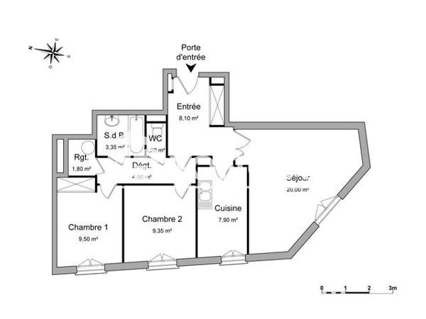 Location Appartement 3 pièces 66.1 m² - 1 RUE ROGER GIRODIT Alfortville 94140