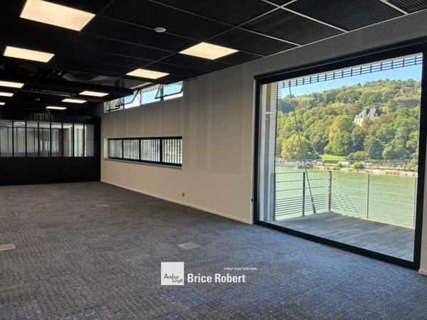 Bureaux à louer à Lyon lumineux avec balcons privés sur la Saône