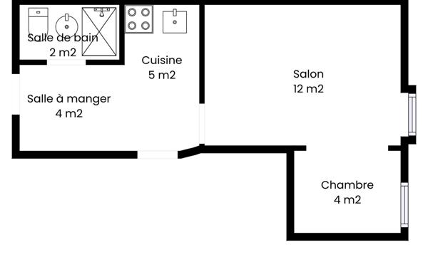 Appartement à vendre    1 pièce •  Toulon