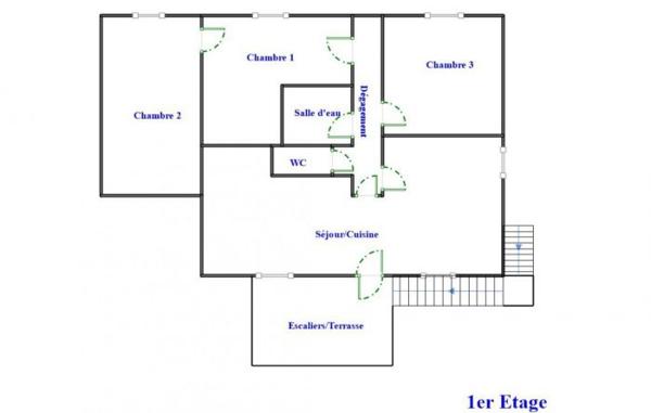 Immeuble (bureaux + appartement)