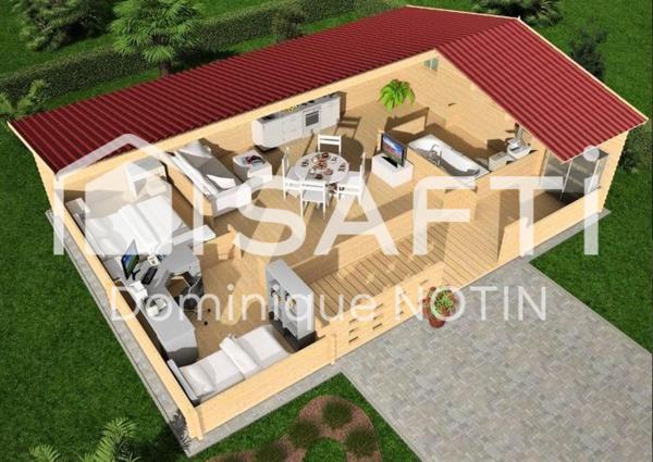 Chalets sur terrain 530m² avec Vue en Val de Saône