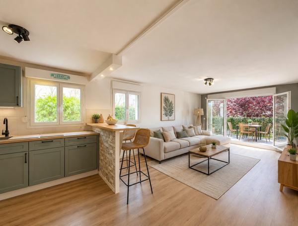 Carrières-sous-Poissy – Appartement 3 pièces avec jardin, terrasses et vue parc – Résidence recherchée