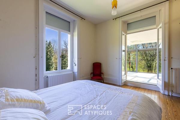 Maison de maître rénovée dans parc clos avec accès rivière