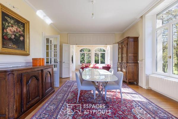 Maison de maître rénovée dans parc clos avec accès rivière