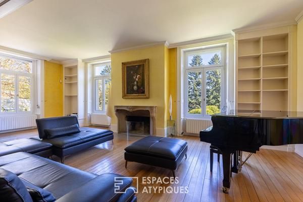 Maison de maître rénovée dans parc clos avec accès rivière