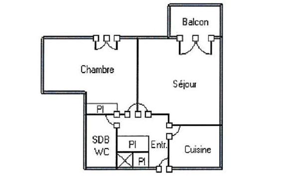 Appartement à louer    2 pièces • 42,56 m2 Fontainebleau