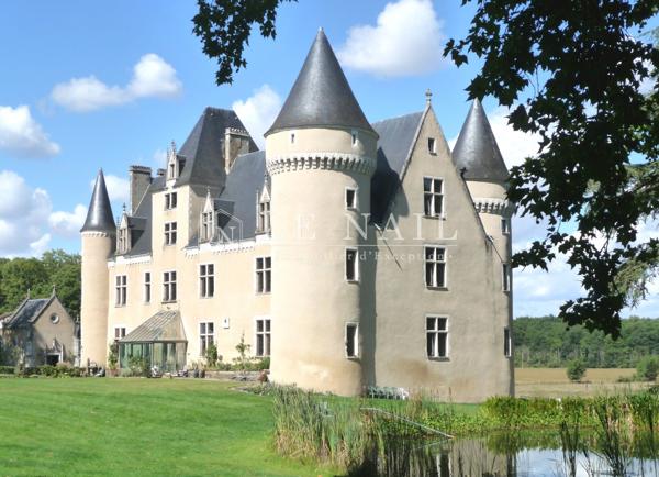 CHÂTEAU FORT DU XVème siècle, REMANIE AU XIXème siècle, DOMINANT LA RIVIERE