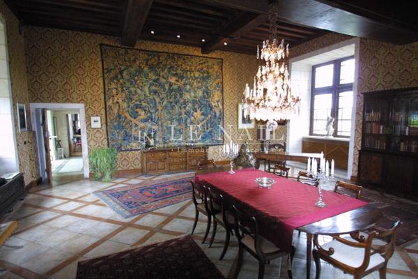 CHÂTEAU FORT DU XVème siècle, REMANIE AU XIXème siècle, DOMINANT LA RIVIERE
