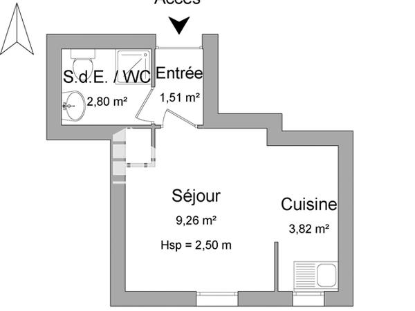 Location Studio 17.39 m² - 20 RUE DE L'EUROPE Sarrebourg 57400