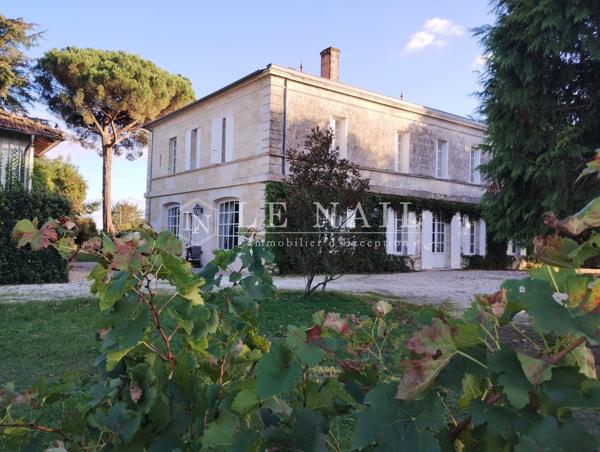 Maison de maître rive droite de Bordeaux en Entre-Deux-Mers, au calme