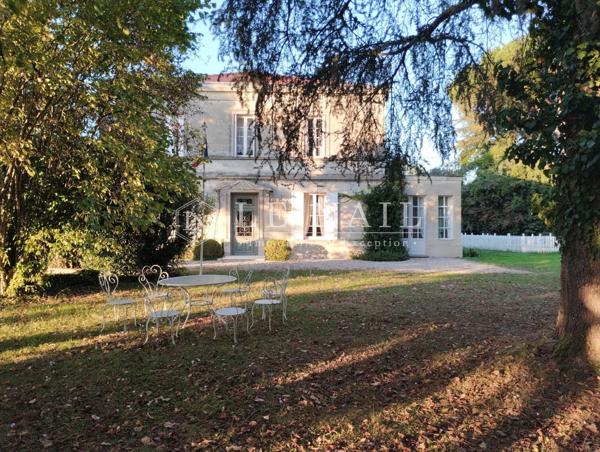 Maison de maître rive droite de Bordeaux en Entre-Deux-Mers, au calme