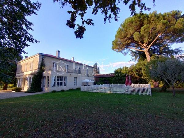 Maison de maître rive droite de Bordeaux en Entre-Deux-Mers, au calme
