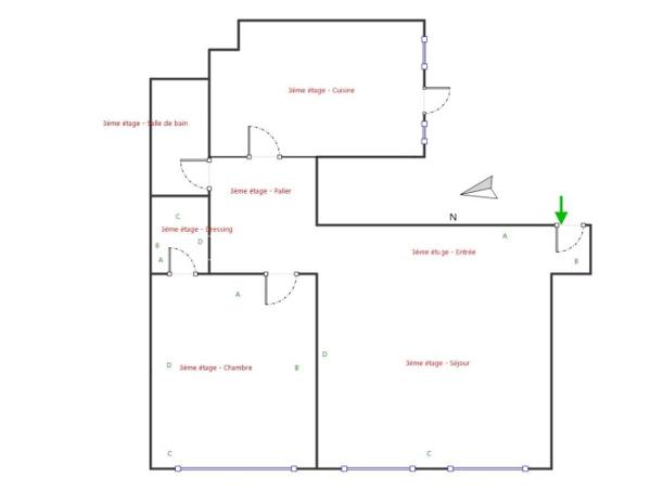 Appartement 2 pièces - 53 m²