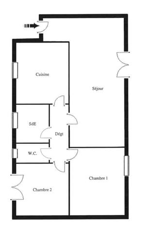 Levallois-Perret - À LOUER - 3 pièces meublé de 56 m²