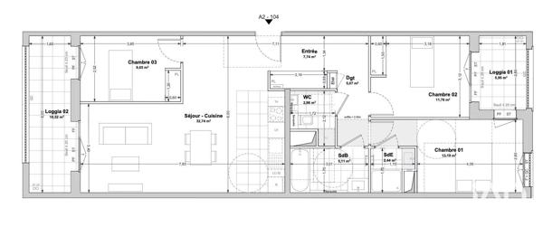 Appartement à vendre 4 pièces 90 m² La Rochelle
