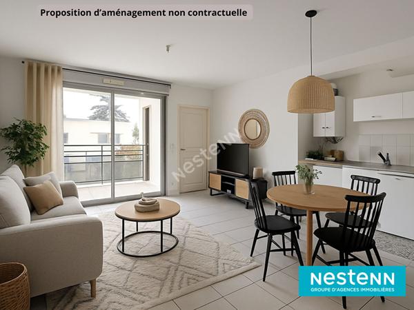 APPARTEMENT DE TYPE 2 DE 42.25M² AU DERNIER ÉTAGE AVEC BALCON ET PARKING / MEYZIEU