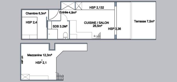 Appartement 41.13 m² à Sète 34200