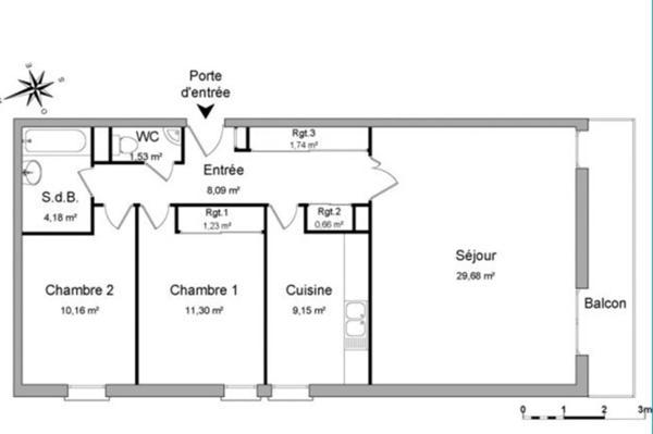 Dpt Marne (51), à louer EPERNAY Avenue de Champagne appartement T3 de 78 m²
