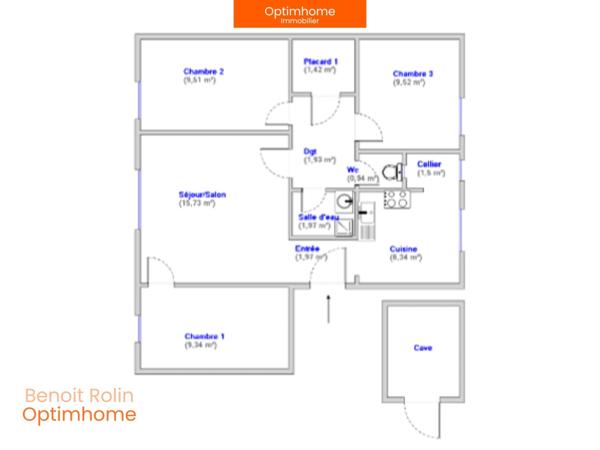 Le Mans – PONTLIEUE | T4 MEUBLÉ DE 60 M² – 3 Chambres – rentabilité brute d'environ 8,5%