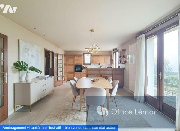 Maison individuelle de type 4 édifiée sur 1200 m² de terrain. 