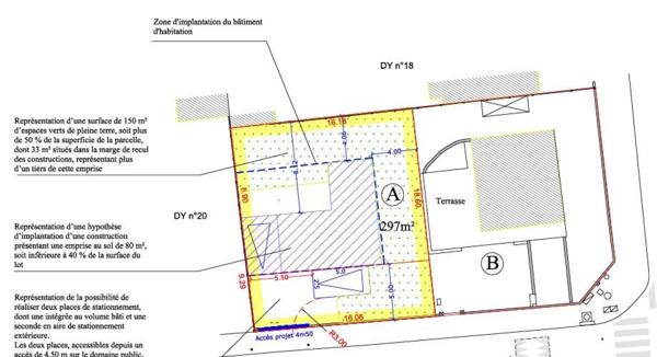 Terrain à bâtir au calme de 297 m2