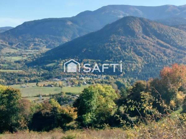 Terrain de 2157 m² vue dégagée sur la commune de SELONNET,