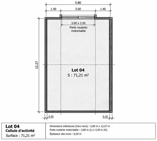 Zone Artisanale LONS - LOCAL D'ACTIVITE, DEPOT, ENTREPOT 72 M²