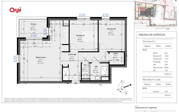 Appartement à vendre    3 pièces • 69,30 m2 Hussigny-Godbrange