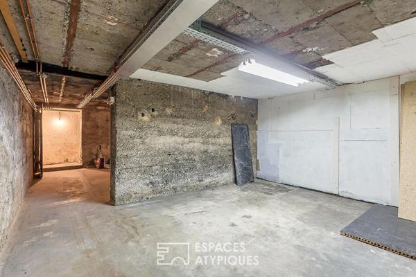 Appartement type loft avec cave attenante aménageable