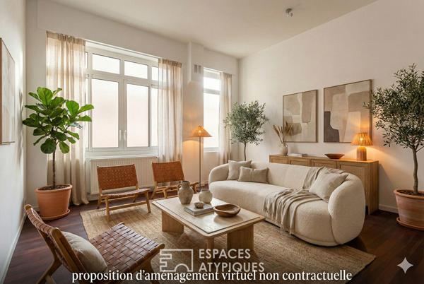 Appartement type loft avec cave attenante aménageable