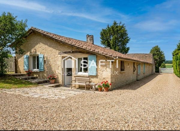 CHARMANT – MAISON ANCIENNE EN PIERRE – 135 m² HABITABLES – TERRAIN 1 817 m² – FORT POTENTIEL DE RÉNOVATION