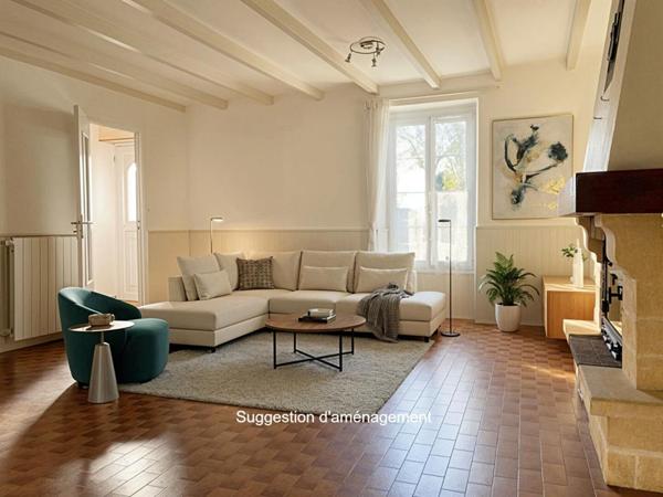 Maison en pierre 126 m2 - 4 chambres- terrain constructible détachable- grand garage