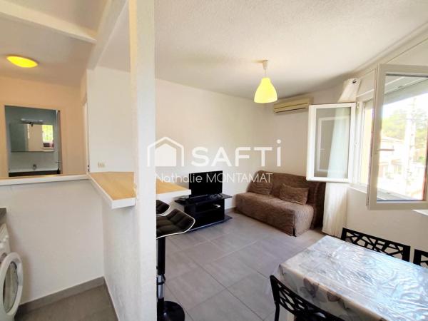 Canet Village,Charmant T2 rénové de 29m²,1er étage