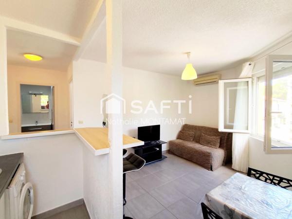Canet Village,Charmant T2 rénové de 29m²,1er étage