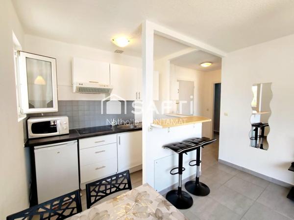 Canet Village,Charmant T2 rénové de 29m²,1er étage