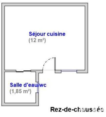 Studio à vendre 14 m² Clichy