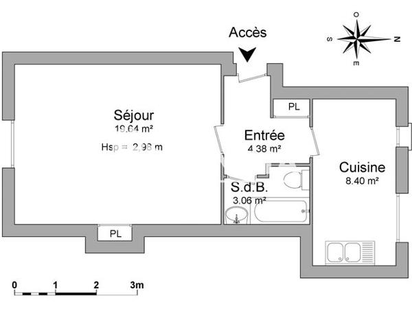 Location Studio 35.48 m² - 13 RUE ST GOUENO Saint Brieuc 22000