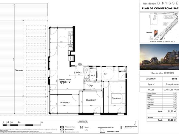 Location Appartement 4 pièces 72.53 m² - RESIDENCE ODYSSEE Chambray-les-tours 37170