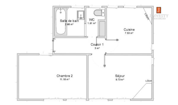 Appartement T2 – Petite copropriété