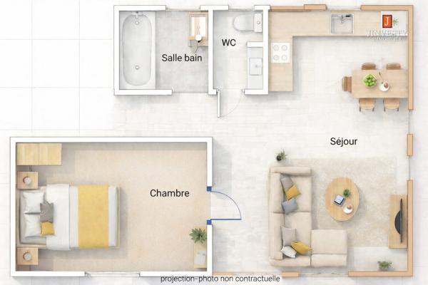 Appartement T2 – Petite copropriété