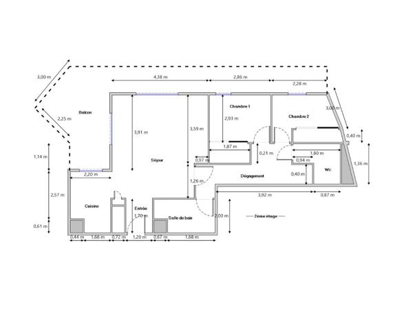 Appartement à vendre 3 pièces 61 m² Lyon 4