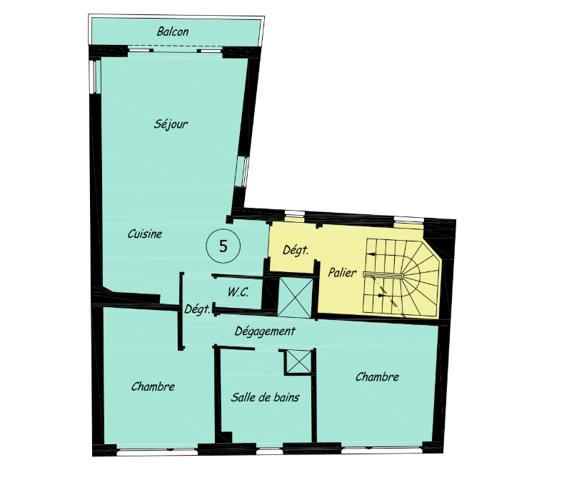 Appartement 3 pièces - 65 m²