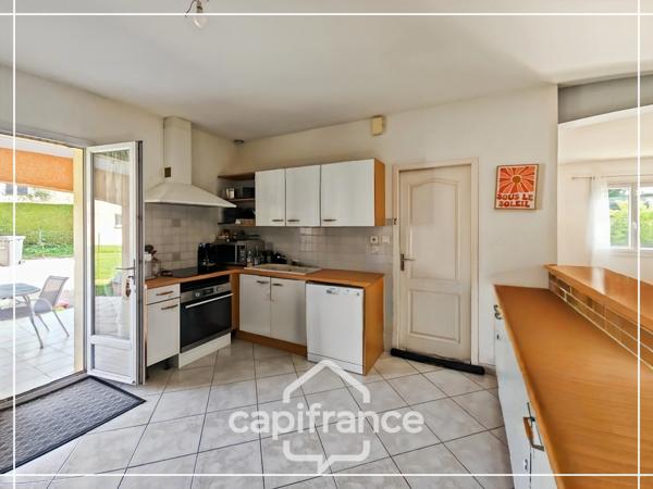 Maison de plain pied 3 chambres, garage et jardin clos