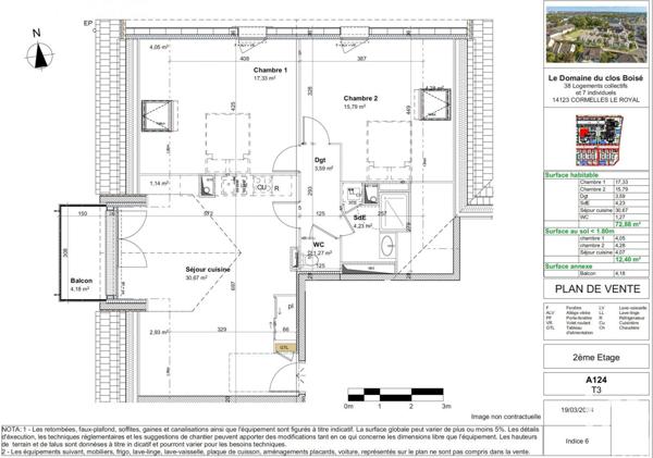Appartement à vendre 3 pièces 72 m² Cormelles-le-Royal