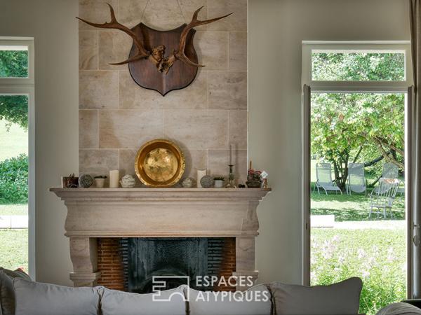 Ancienne ferme de 1800 rénovée et son parc préservé