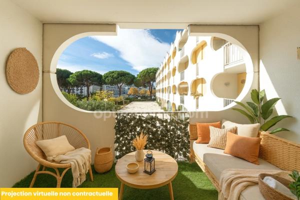 LA GRANDE-MOTTE (34280) – APPARTEMENT 3 CHAMBRES – CENTRE-VILLE – TRAVERSANT – TERRASSE – CALME – CLIMATISATION – CAVE – PARKING EN SUS