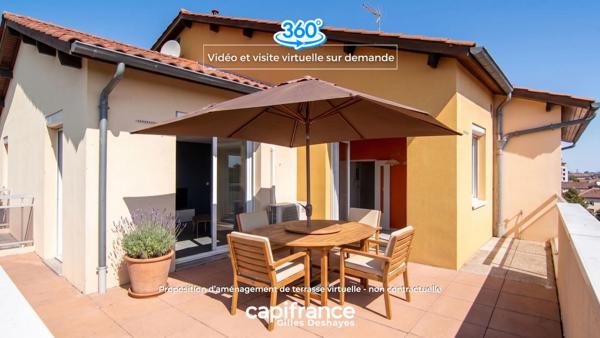 Villefranche, appartement sur le Toit : 101 m² au dernier étage – Terrasse 25 m²