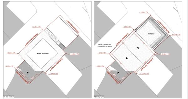 Maison de village Luri - Hameau de Fieno 2 pièces avec terrasse - permis accepté et purgé