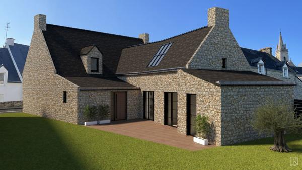 Ploemel (56400) Bâtisse Bretonne en pierres à restaurer - 200m2 - Ploemel (56)